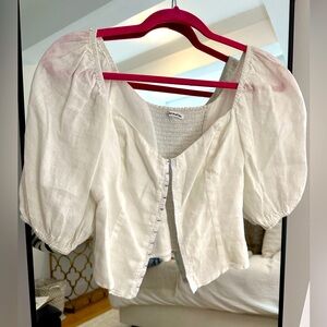Like new reformation white top - small